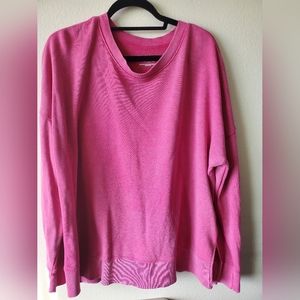 Women pink oversize sweatshirt plus size 20